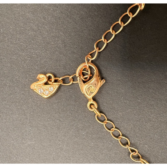 Swarovski Crystal Symbolic Evil Eye Bracelet Rose Gold Tone M Adjustable - Picture 4 of 6